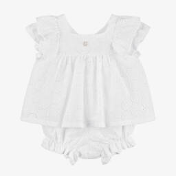 Patachou-Infant Girls' Breezy White Ensemble | Childrensalon Outlet