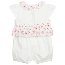 Patachou-Ivory Floral Baby Shortie | Childrensalon Outlet