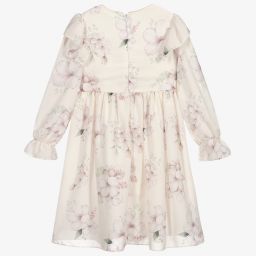 Patachou-Ivory Floral Chiffon Dress | Childrensalon Outlet
