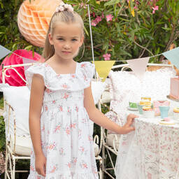 Patachou-Ivory & Pink Floral Dress | Childrensalon Outlet