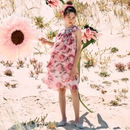 Patachou-Little Ladies Blush Floral Dress | Childrensalon Outlet