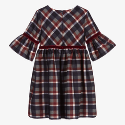 Patachou-Сине-красное платье в клетку | Childrensalon Outlet