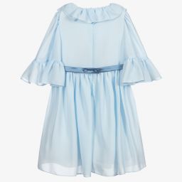 Patachou-Pale Blue Chiffon Frills Dress | Childrensalon Outlet