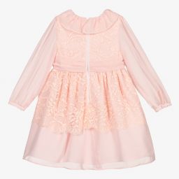 Patachou-Розовое шифоновое платье с кружевом | Childrensalon Outlet