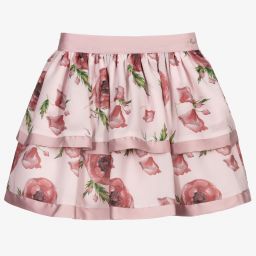 Patachou-Pink Chiffon Poppy Skirt | Childrensalon Outlet