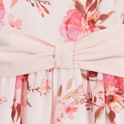 Patachou-Pink Floral Chiffon Dress | Childrensalon Outlet
