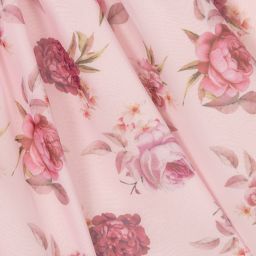 Patachou-Pink Floral Chiffon Dress | Childrensalon Outlet