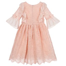 Patachou-Розовое платье из кружева и шифона | Childrensalon Outlet