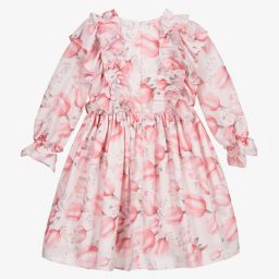 Patachou-Pink Tulip Chiffon Dress | Childrensalon Outlet