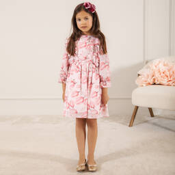 Patachou-Pink Tulip Chiffon Dress | Childrensalon Outlet