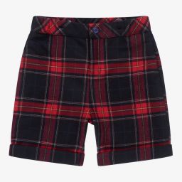Patachou-Red & Blue Dungaree Shorts | Childrensalon Outlet