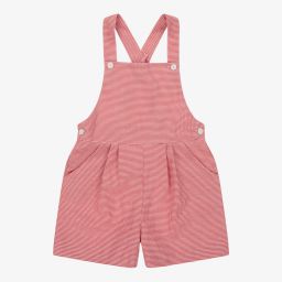 Patachou-Red Check Dungaree Shorts | Childrensalon Outlet