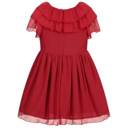 Patachou-Red Chiffon Dress | Childrensalon Outlet