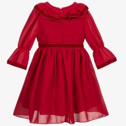 Patachou-فستان شيفون لون أحمر | Childrensalon Outlet