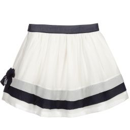 Patachou-Бело-синяя шифоновая юбка | Childrensalon Outlet