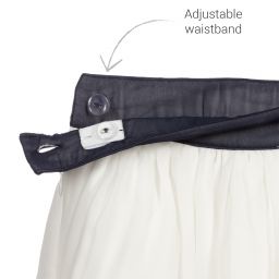 Patachou-Бело-синяя шифоновая юбка | Childrensalon Outlet