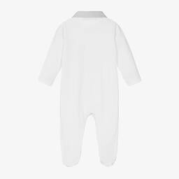 Patachou-White Cotton Babygrow | Childrensalon Outlet