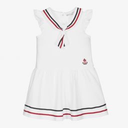 Patachou-White Cotton Sailor Dress | Childrensalon Outlet