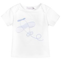 Patachou-White Cotton T-Shirt | Childrensalon Outlet
