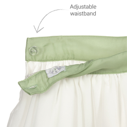 Patachou-Бело-зеленая шифоновая юбка | Childrensalon Outlet