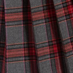 Patachou-Комплект белого и серого цвета с платьем в шотландскую клетку | Childrensalon Outlet