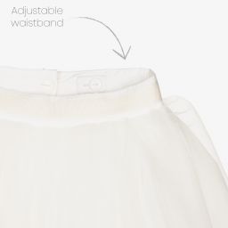 باتاشو-طقم تنورة تول ودانتيل لون أبيض | Childrensalon Outlet