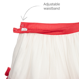 Patachou-Бело-красная шифоновая юбка | Childrensalon Outlet