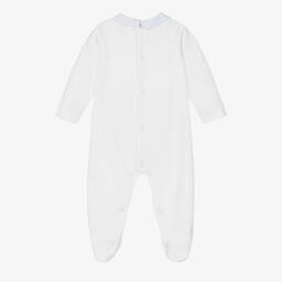 باتاشو-White Velour Babygrow | Childrensalon Outlet