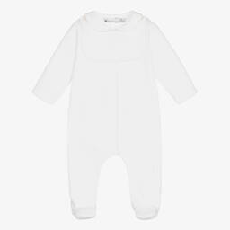 Patachou-بيبي غرو قطن قطيفة لون أبيض للأطفال | Childrensalon Outlet