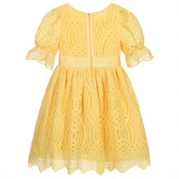 Patachou-Yellow Lace Dress | Childrensalon Outlet