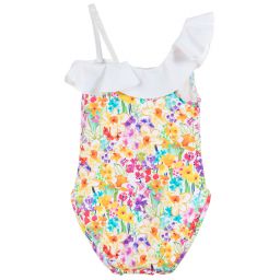 Paté de Sable-Girls Floral & Ruffle Swimsuit | Childrensalon Outlet