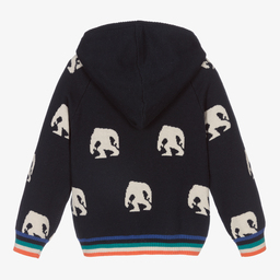 Paul Smith Junior-Синий свитер с капюшоном с йети для мальчиков | Childrensalon Outlet