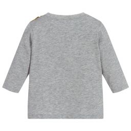 Paul Smith Junior-Серый хлопковый топ с машинками для мальчиков | Childrensalon Outlet