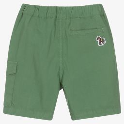 Paul Smith Junior-Хлопковые шорты цвета хаки для мальчиков | Childrensalon Outlet