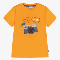 Paul Smith Junior-Boys Orange Cotton T-Shirt | Childrensalon Outlet