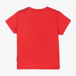 بول سميث جونيور-Boys Red Cotton T-Shirt | Childrensalon Outlet