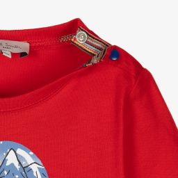 Paul Smith Junior-Красный хлопковый топ для мальчиков | Childrensalon Outlet