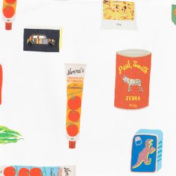 Paul Smith Junior-Boys White Cotton Logo Shirt | Childrensalon Outlet