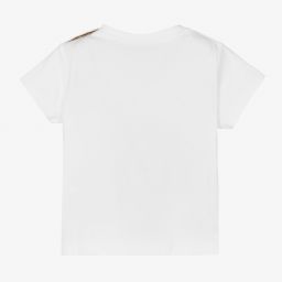 بول سميث جونيور-Boys White Cotton T-Shirt | Childrensalon Outlet