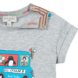 Paul Smith Junior-Grey Cotton Shortie | Childrensalon Outlet