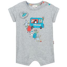 Paul Smith Junior-Grey Cotton Shortie | Childrensalon Outlet