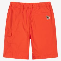 Paul Smith Junior-Оранжевые хлопковые шорты для мальчиков-подростков | Childrensalon Outlet