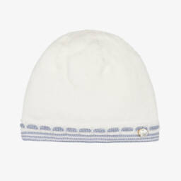 PAZ Rodríguez-Baby Boys Blue Knit Wool Hat | Childrensalon Outlet