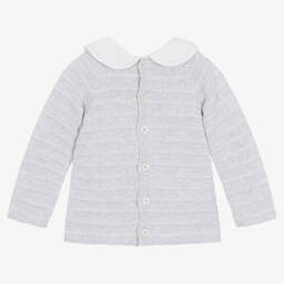 PAZ Rodríguez-Baby Boys Grey Knitted Sweater | Childrensalon Outlet