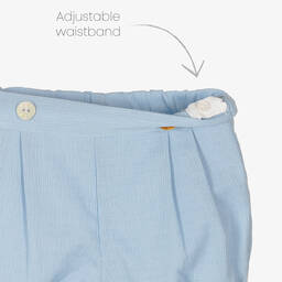 PAZ Rodríguez-Baby Boys White & Blue Shorts Set | Childrensalon Outlet