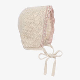 PAZ Rodríguez-Бежевый вязаный чепчик для малышек | Childrensalon Outlet