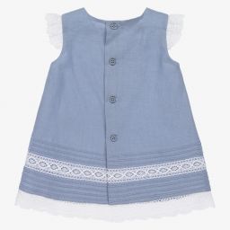 PAZ Rodríguez-Голубое льняное платье для малышек | Childrensalon Outlet