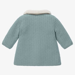 باز رودريغيز-معطف صوف مارينو محبوك لون أخضر للمولودات | Childrensalon Outlet