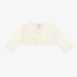 PAZ Rodríguez-Baby Girls Ivory Knit Cardigan | Childrensalon Outlet