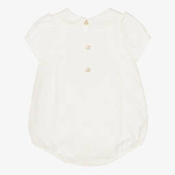 PAZ Rodríguez-Кремовый песочник с кружевной отделкой | Childrensalon Outlet